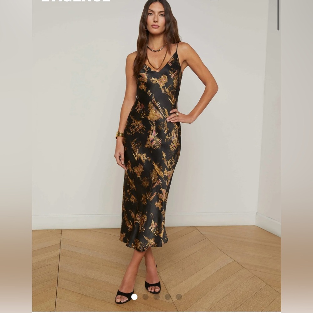 L'AGENCE Seridie Silk Slip Dress